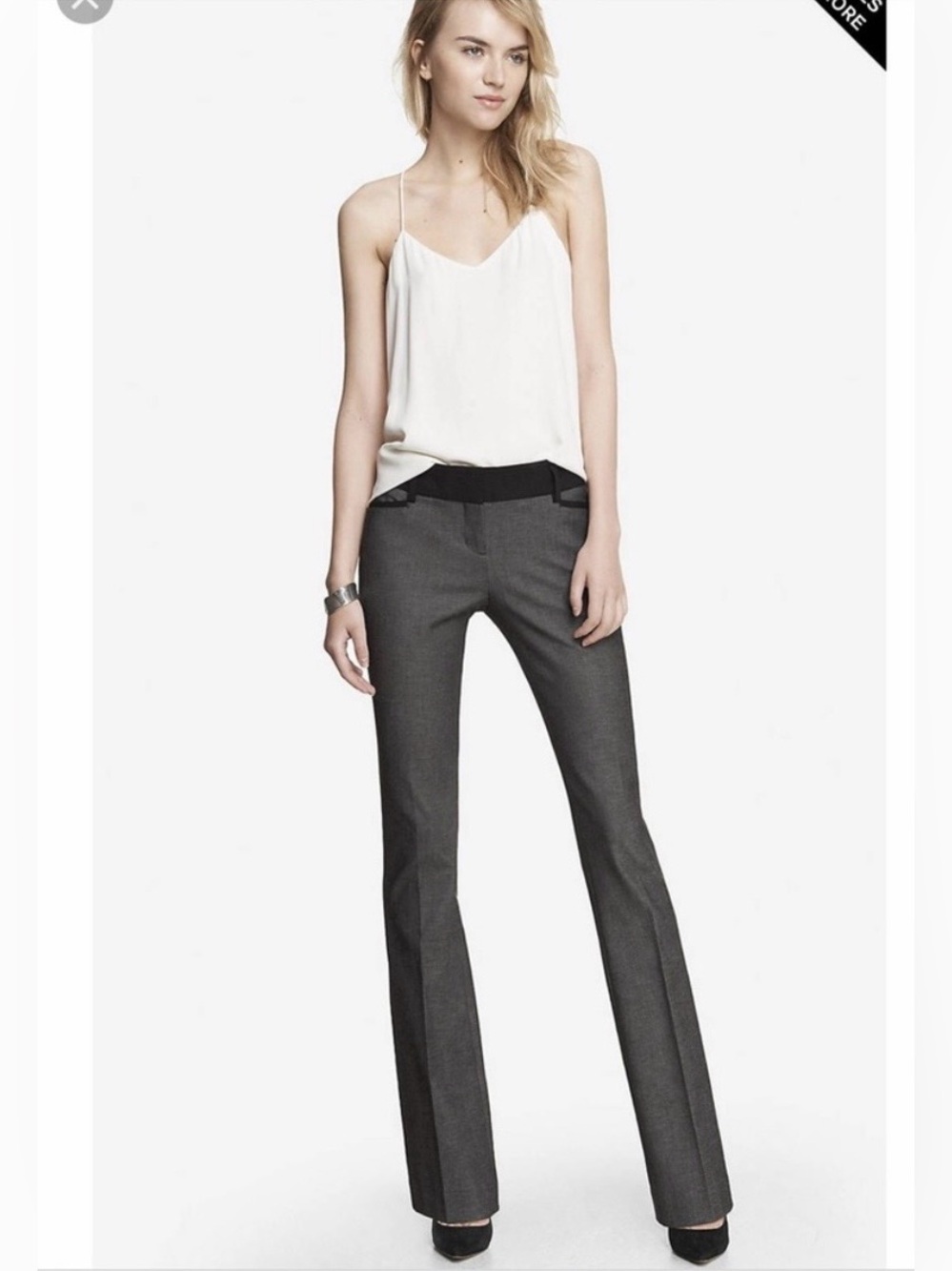 Express gray Editor pants 4R